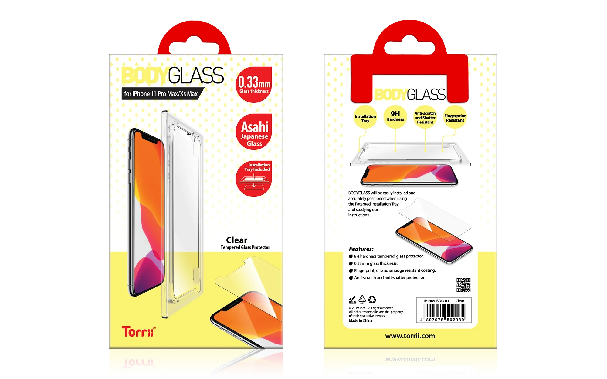 Torrii Bodyglass For iPhone 11 Pro Max - Clear - Tashqila Torrii Bodyglass For iPhone 11 Pro Max - Clear - Tashqila